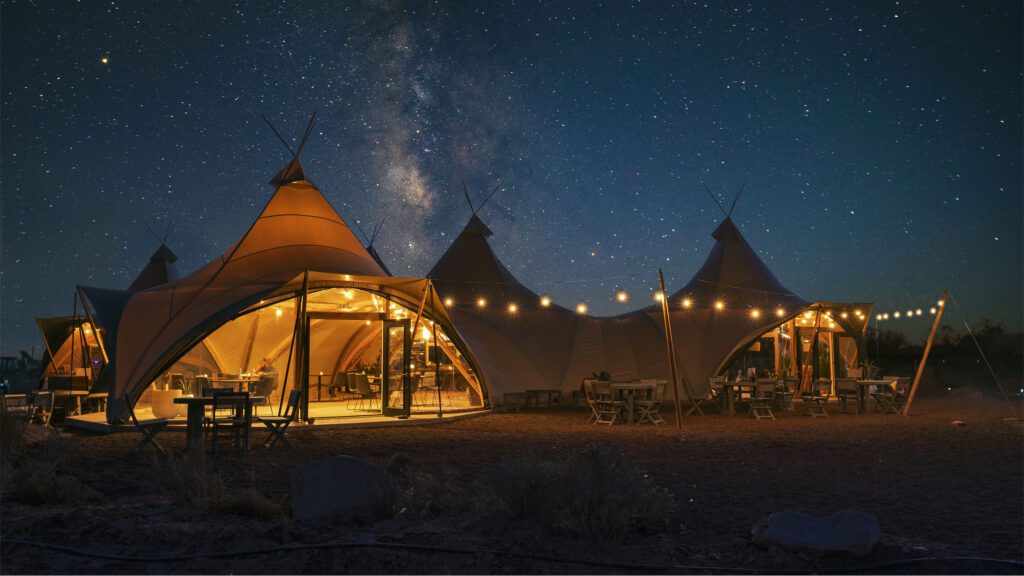 Tents under the stars