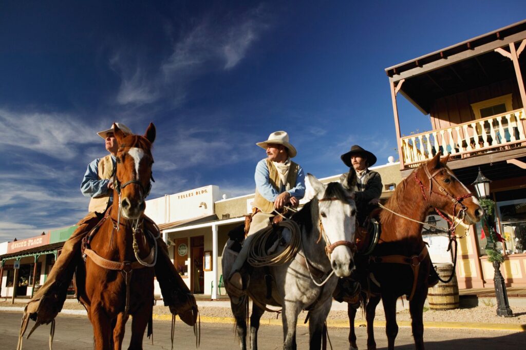 Three Cowboys in Tombstone, Arizona