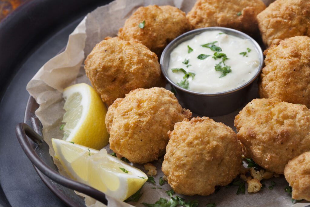 Southern Style Hush Puppies with a Creamy Dip