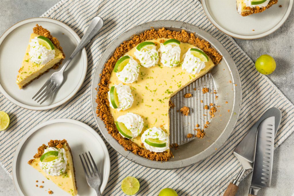 Sweet Homemade Key Lime Pie with a Graham Cracker Crust