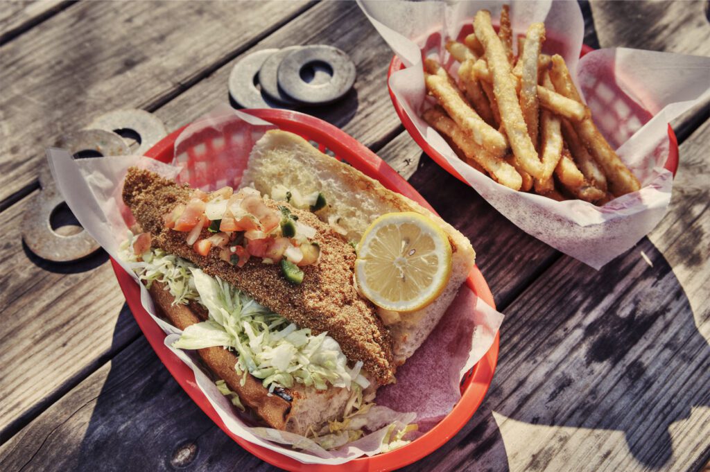 Catfish Po' Boy sandwich