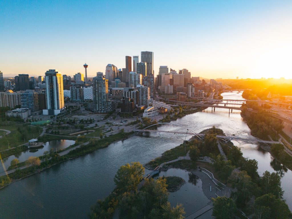 City Skyline with a river running through it