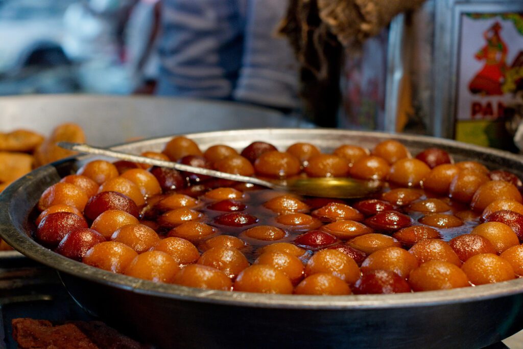 Gulab Jamun at a street stall
