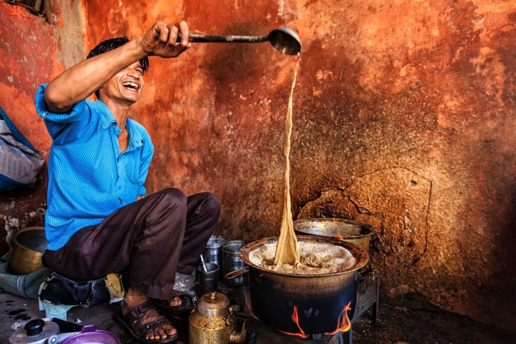 A street stall selling Masala Chai
