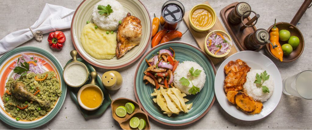 spread of peruvian food