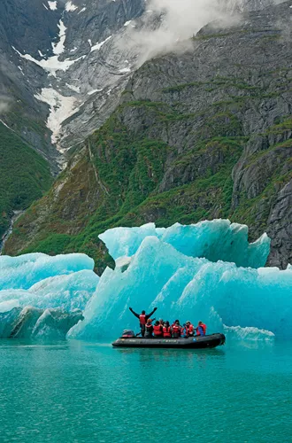 Guests marveling at the beauty of Alaska.