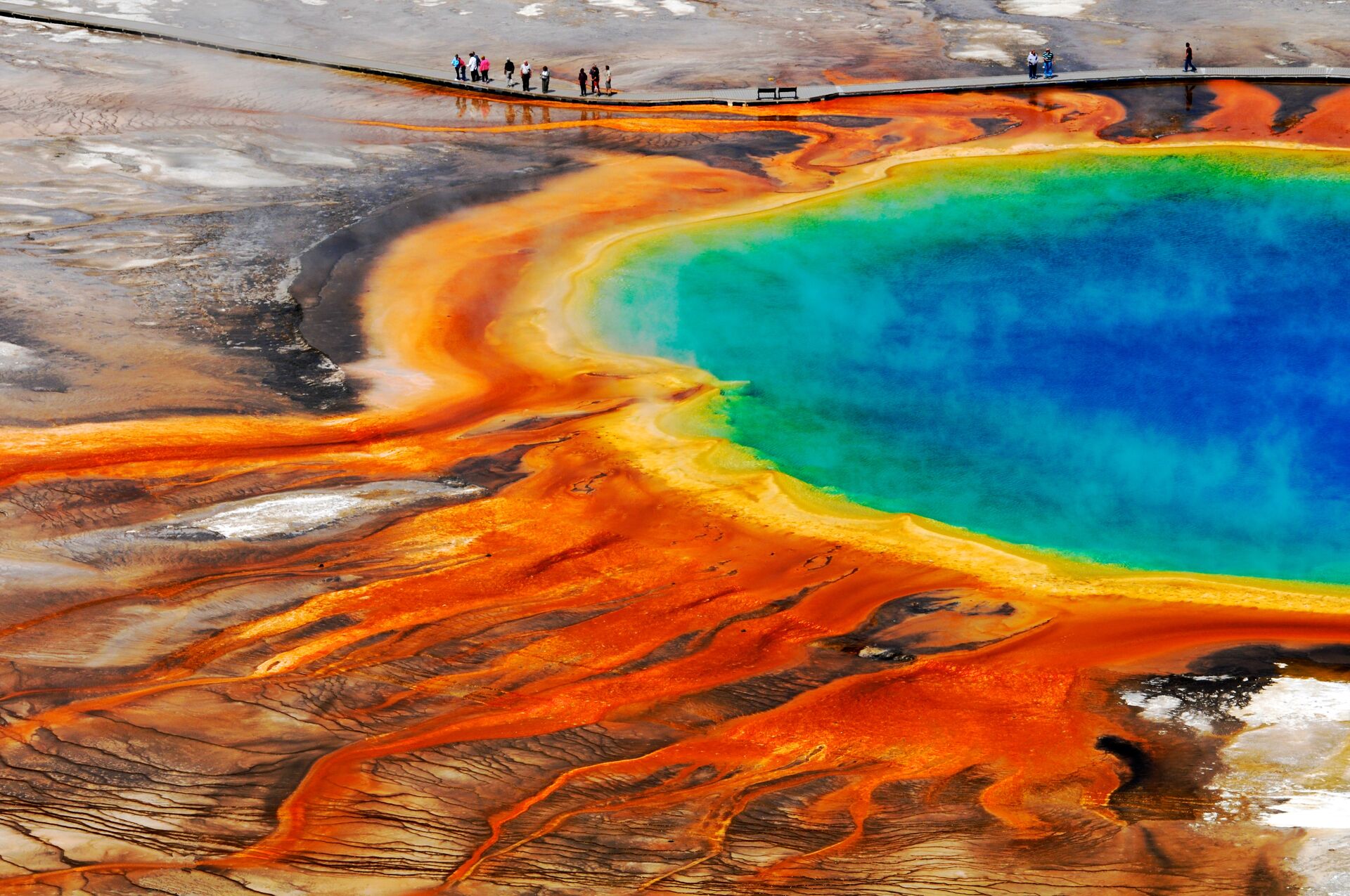 LArge geothermal spring creating the colours of the rainbow