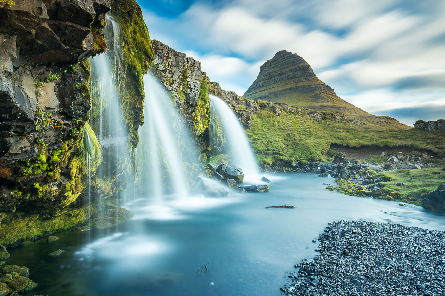 Mount Kirkjufell and Waterfall