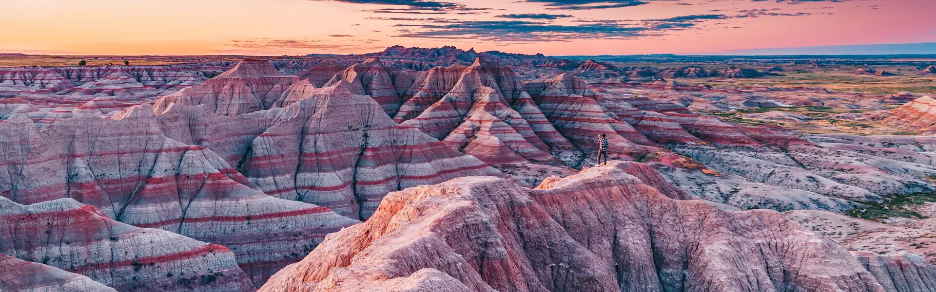 colourful mountains against a sunset