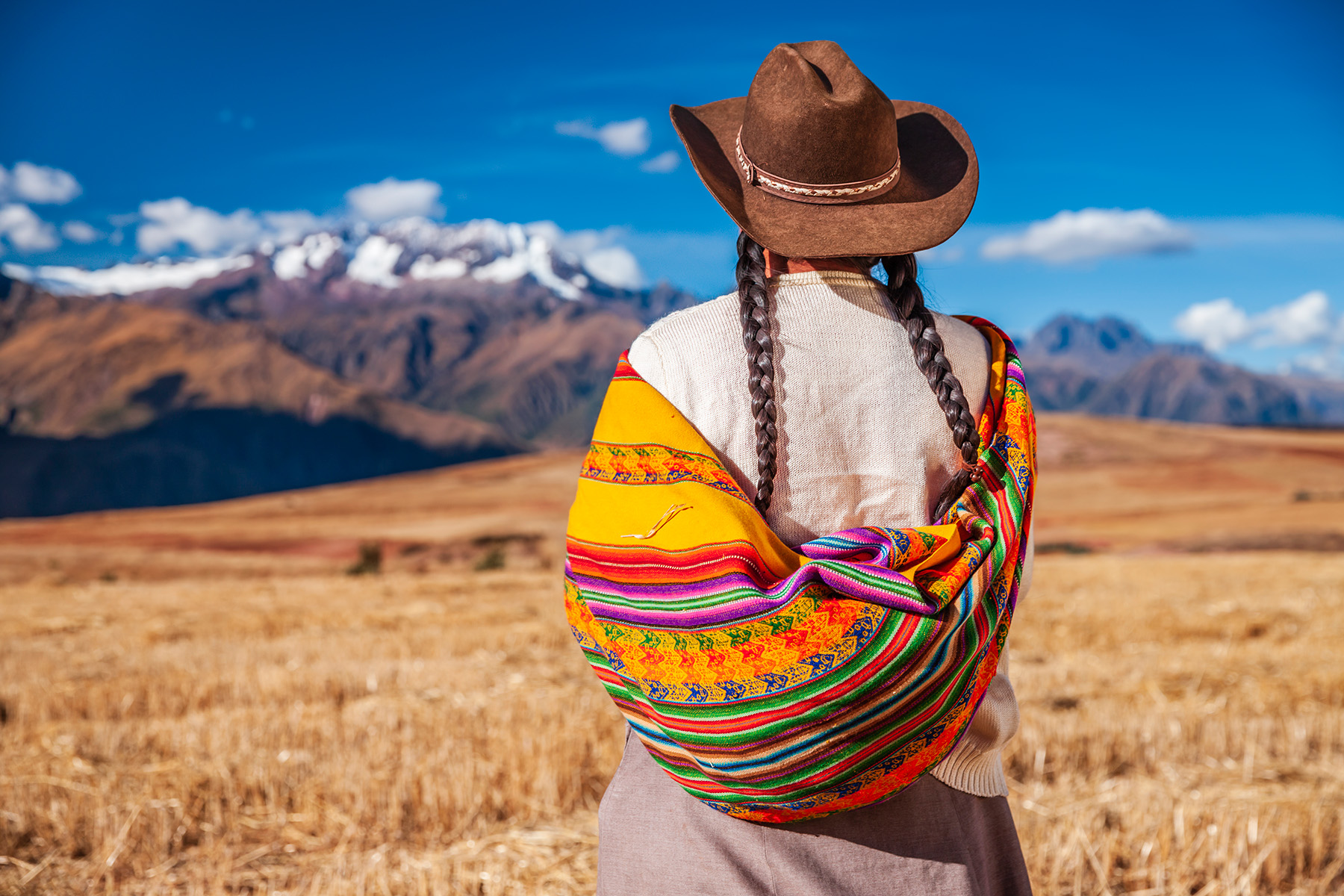 Woman Looking Out at mountains