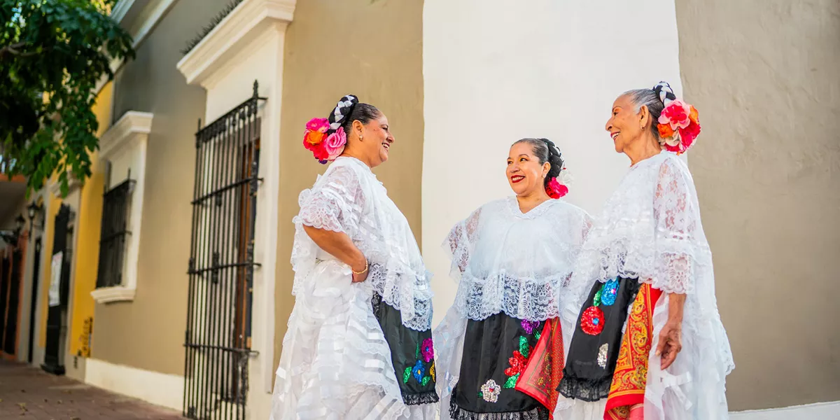 Women Gathered Talking in traditional dress