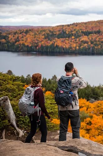 Couple in Algonquin National Park in autumn