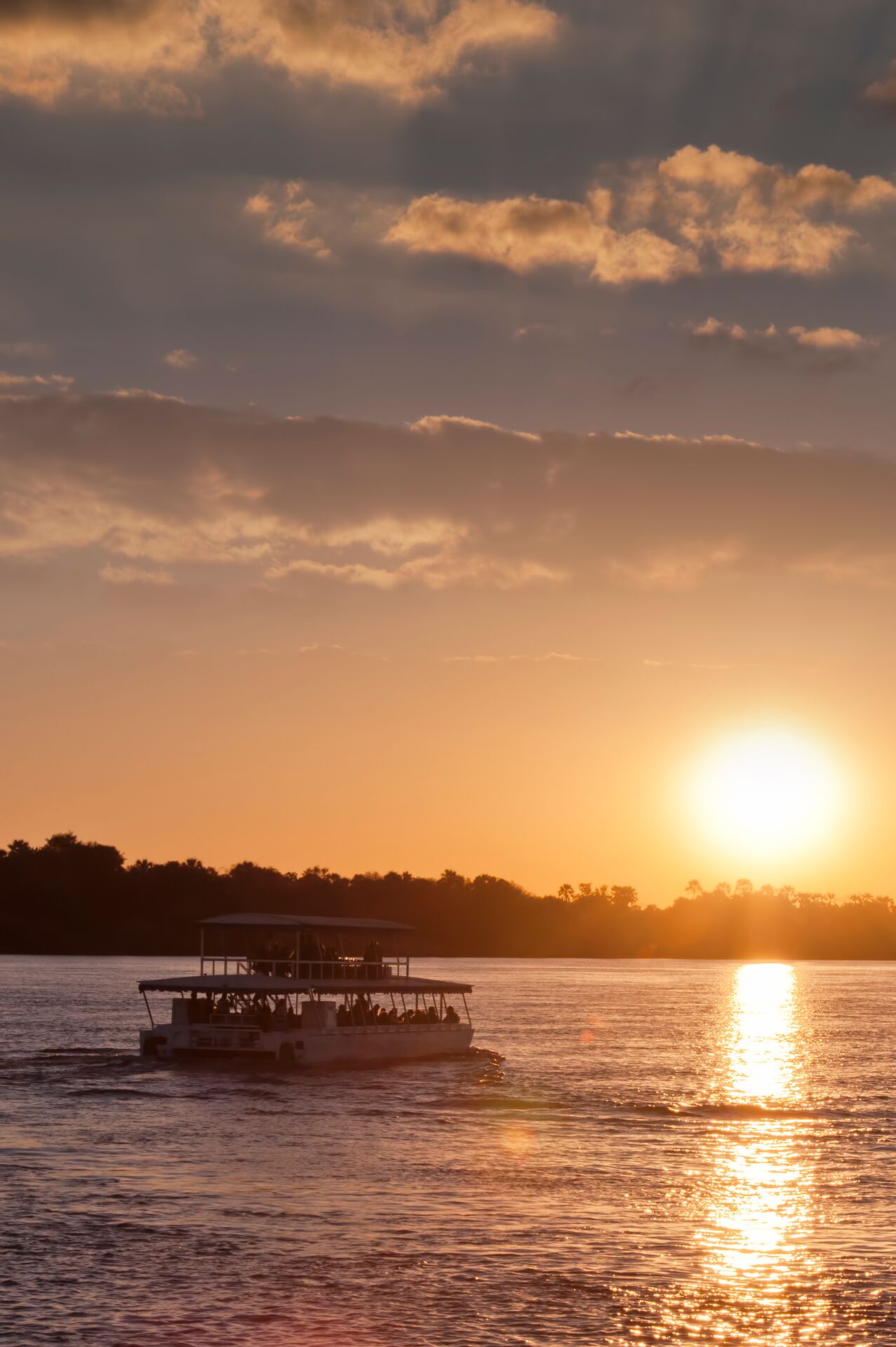 cruise on the water during a sunset