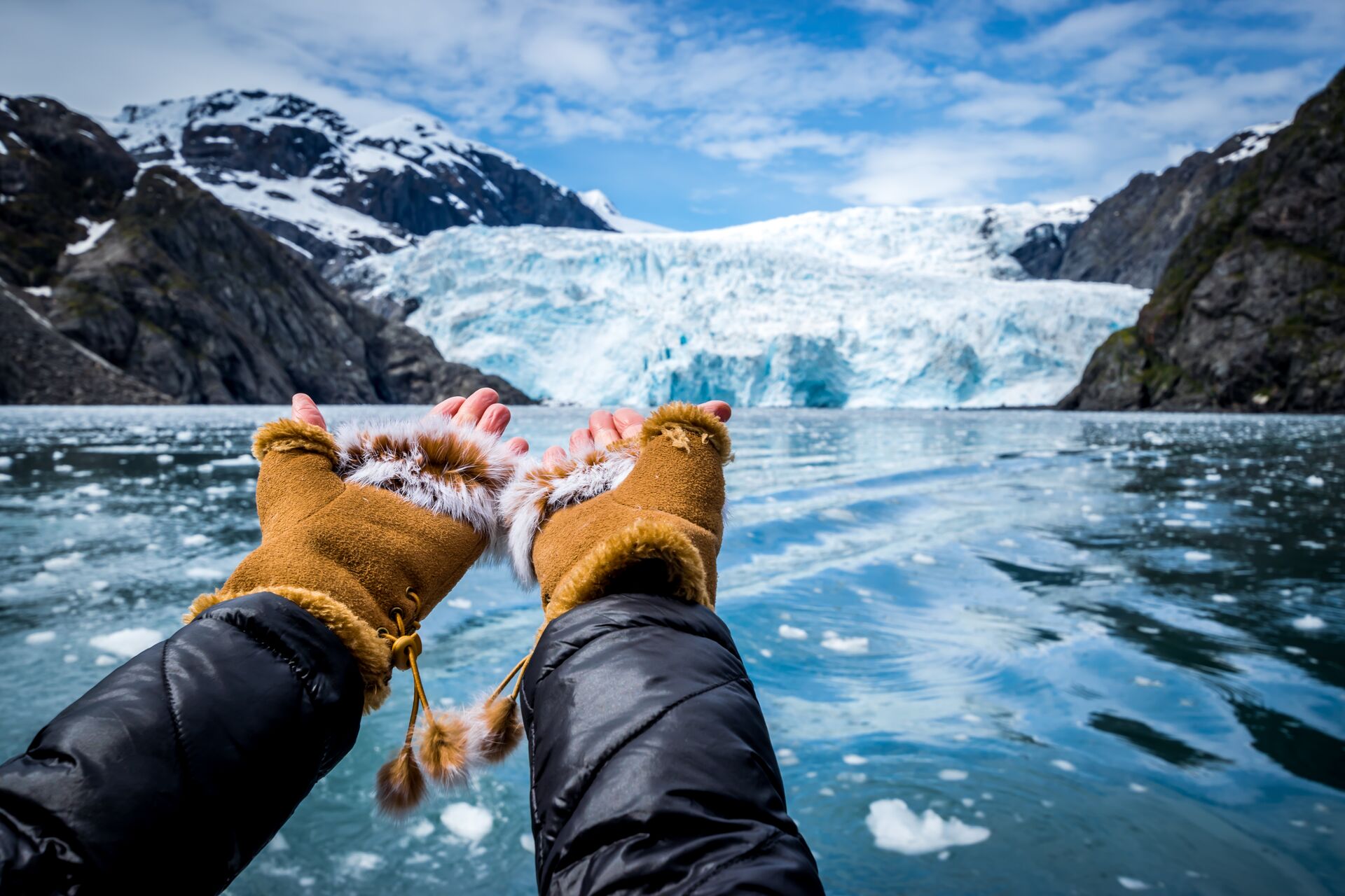 USA Alaska Glacier Farewell Kiss To Nature