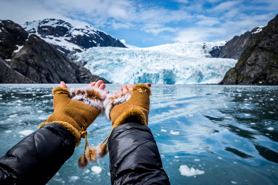 USA Alaska Glacier Farewell Kiss To Nature