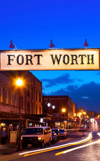 Sign saying Fort Worth Stock Yards
